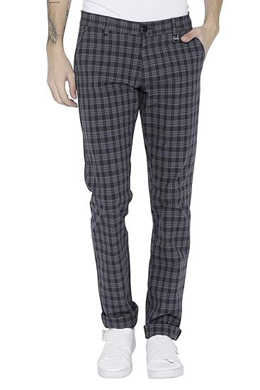 checked chino trousers