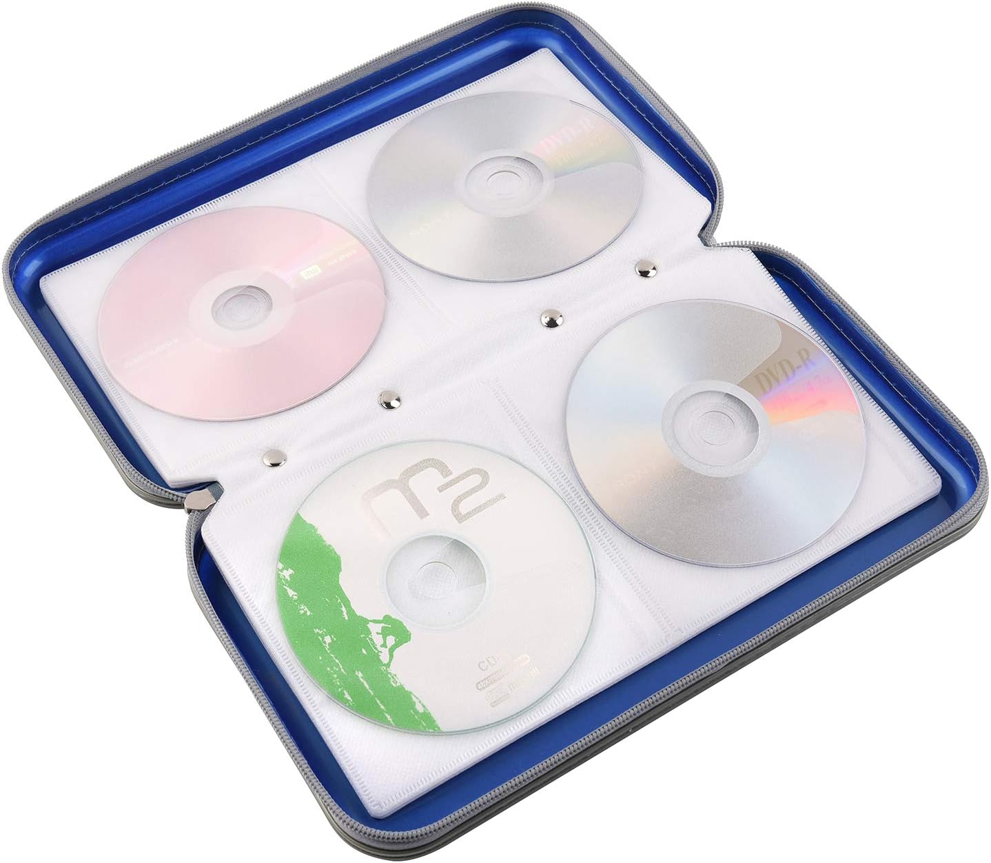 alavisxf xx CD Holder, 72 Capacity CD/DVD Case Holder Portable Wallet Storage Organizer Hard Plastic Protective Storage Holder for Car Travel(72 Capacity, Blue 72): Electronics