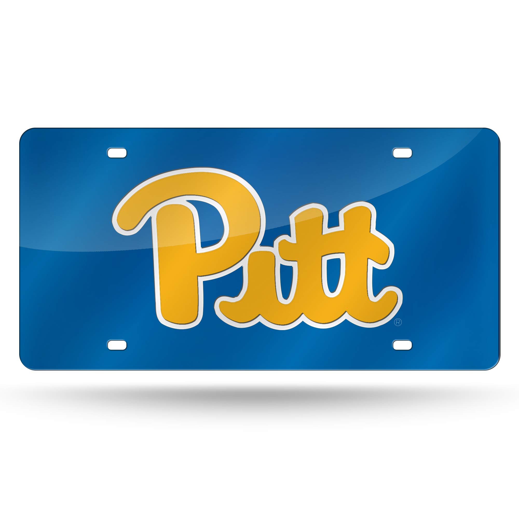 Rico Industries NCAA Pittsburgh Panthers Laser Inlaid Metal License Plate Tag 6 x 12-" Image