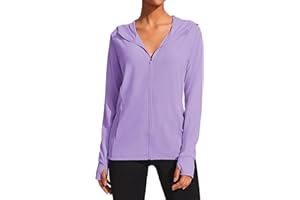 COOrun Women's UPF 50+ Sun Protection Hoodie Jacket Long Sleeve Hooded Active Shirts Outdoor Hiking Performance