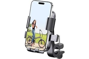 LELEKUAI Bike Phone Mount Holder for Electric Scooter, Motorcycle & Ebike – Universal Handlebar Cell Phone Holder, Anti-Shake Design, Easy Install, Compatible with iPhone & Android