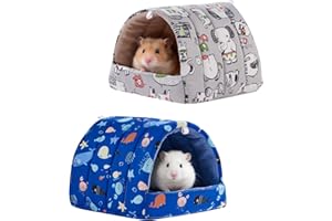 Rodizoo 2 PCS Hamster Hideout Hamster House,Washable Guinea Pig Cage Small Animal Cage Accessories for Mouse Chinchillas Hamsters Hedgehogs Ferrets Bearded Dragons and Rats