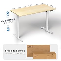 VIVO Electric 55 x 28 in Standing Desk, Memory