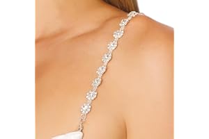 RIYMUSRY 1Pair Luxury Rhinestone Shoulder Strap Jewelry Crystal Chain Underwear Bridal Wedding Dress Bra Accessories Summer Body Jewelry for Women