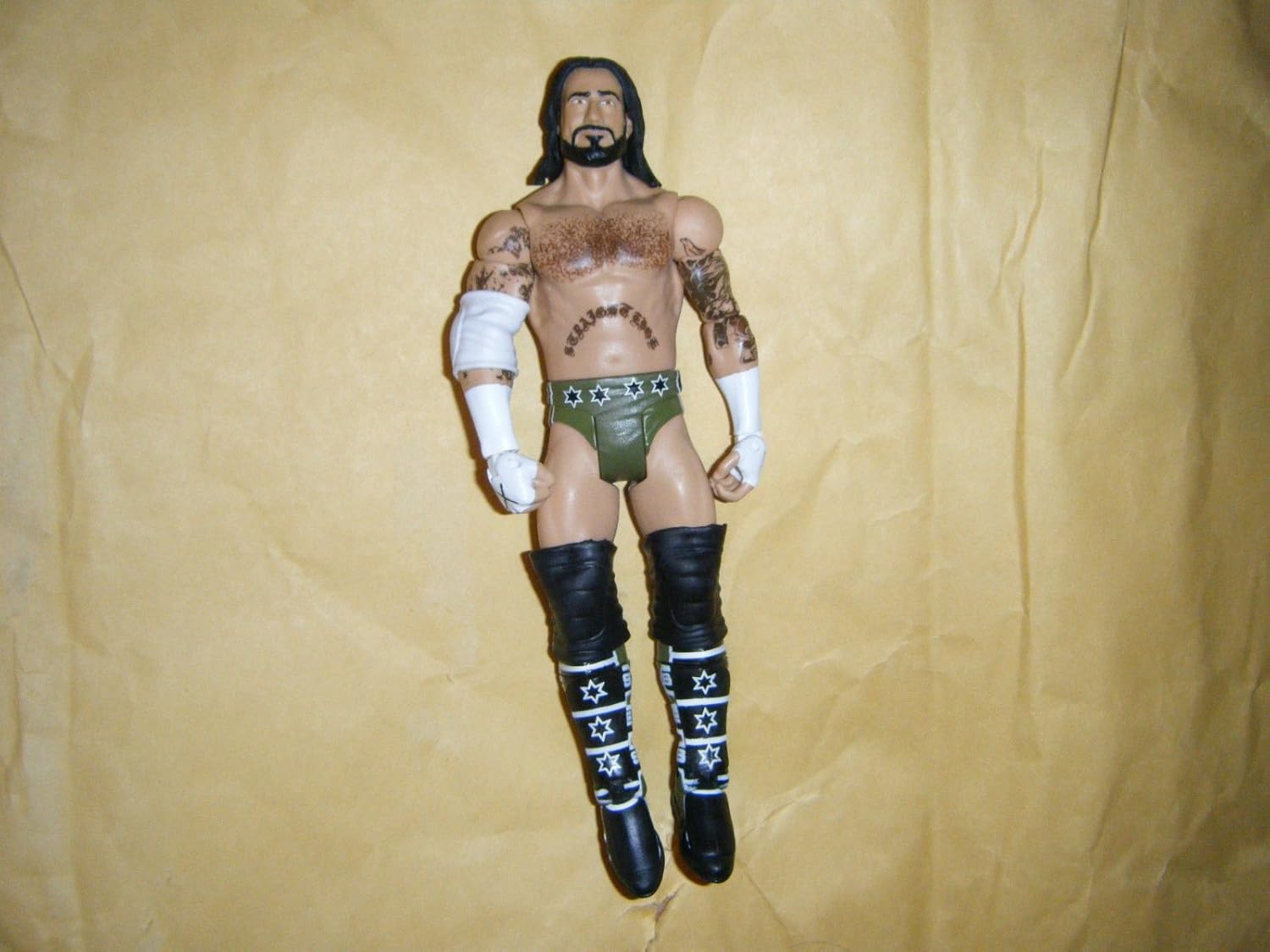 Amazon Com Wwe Cm Punk Straight Edge Society Long Hair Figure