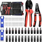 LingChievo Solar Wire Crimper Tool Kit 14-10 AWG with 12 PCS MC4 Connectors | Includes Wire Crimping Tool and Stripper,2 Spanner Wrenches, 12 Solar Panel Connectors for PV Installation
