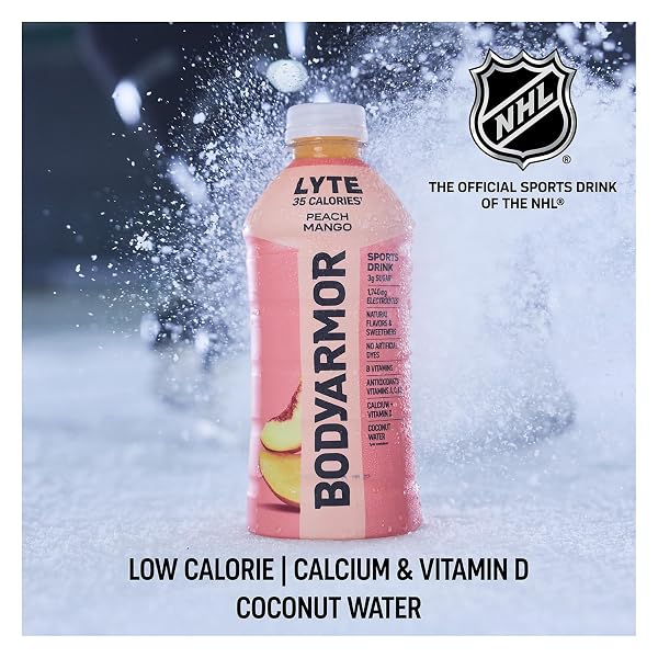 BODYARMOR LYTE SPORTS DRINK LOW-CALORIE SPORTS BEVERAGE, DRAGONFRUIT BERRY, COCONUT WATER HYDRATION, NATURAL FLAVORS WITH VITAMINS, POTASSIUM-PACKED ELECTROLYTES, PERFECT FOR ATHLETES, 16 FL OZ BOTTLE (PACK OF 12)