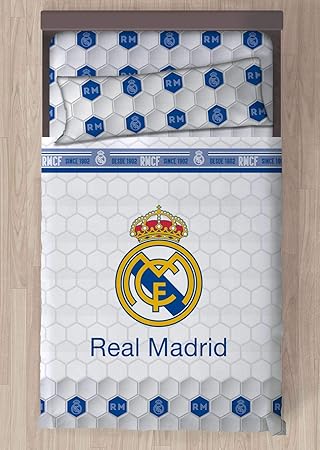 Carbotex Juego DE SÁBANAS Real Madrid Escudo CENTRADO (105): Amazon.es: Hogar