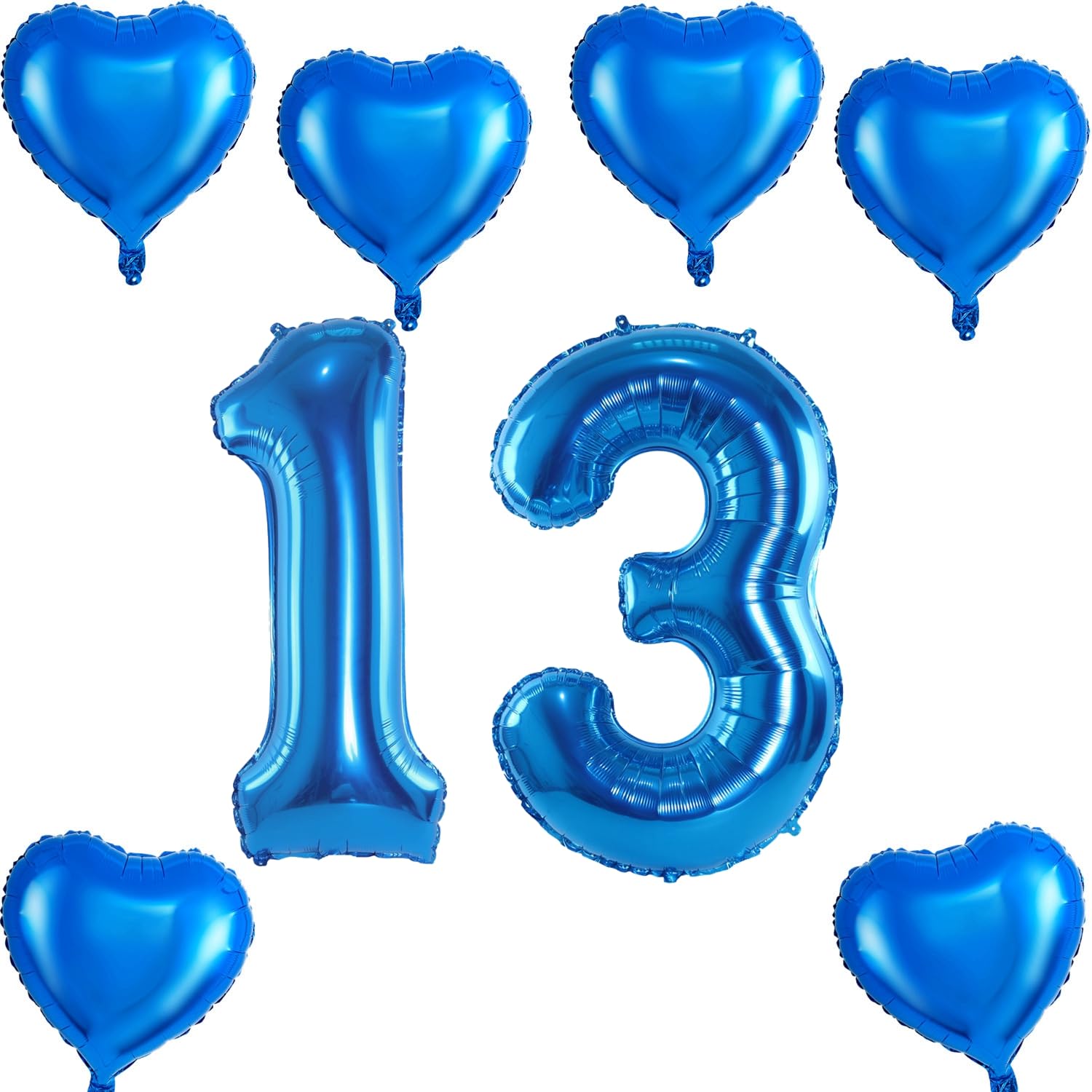 XXL Foil Balloon 13th Birthday, Foil Balloon Number 13, Foil Balloon Number 13 Blue, Balloons Number 13, Number 13 Balloon Blue Boy Girl, Foil Balloon 40 Inch Birthday Decoration Balloon Number 13