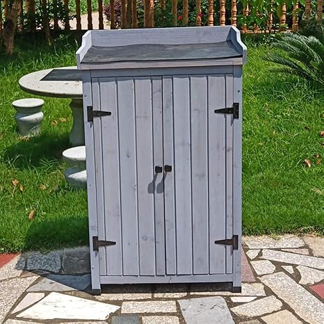 Amazon Co Jp 屋外収納キャビネット 木製ガーデン収納小屋ツールキャビネット収納ラック 棚付き66 X 43 X104cm ガーデニングツール おもちゃ 家具アクセサリーに使用 ホーム キッチン Amazon Co Jp 屋外収納キャビネット 木製ガーデン収納小屋ツールキャビネット収納ラック 棚付き66 X 43 X104cm ガーデニングツール おもちゃ 家具アクセサリーに使用 ホーム キッチン