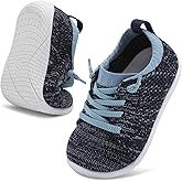 LeIsfIt Toddler Walking Shoes Boys Girls Slip-On Barefoot Shoes Kids Breathable Sneakers Non-Slip Lightweight Tennis Shoe