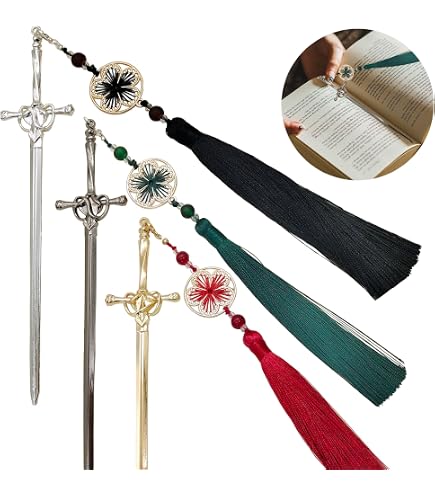 Lot De 2 Marque-Pages En Métal Forme Épée - Style Vintage Argent Et Or - Idéal Cadeau Lecture Homme/Femme