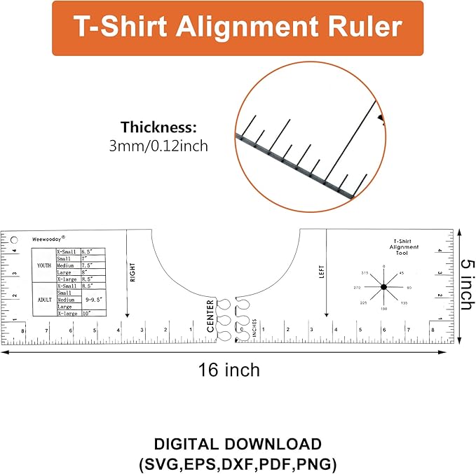 Download Amazon Com T Shirt Ruler Guide Tool Acrylic T Shirt Alignment Tool T Shirt Centering Printing Alignment Guide With Clothing Size Chart For T Shirt Htv Vinyl Tool Diy Fabric Placement Graphic Guide 18 Inch