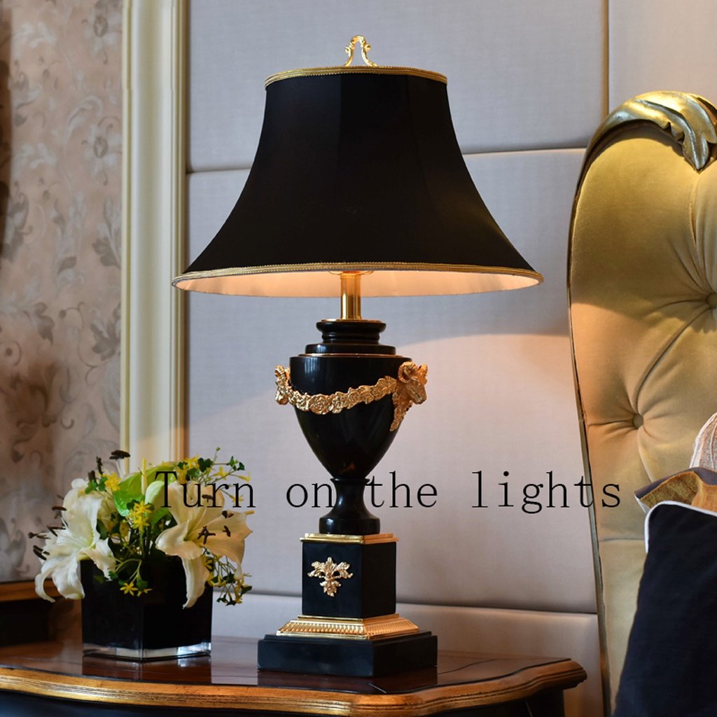 ZXW Marmor Großes Wohnzimmer Tischlampe Schwarzes Schlafzimmer ZXW Marmor Großes Wohnzimmer Tischlampe Schwarzes Schlafzimmer
