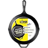 Lodge Seasoned Cast Iron Skillet 10.25 Inches - PFAS-Free, Non-Toxic Cookware - Use with an Oven, Stove, Grill, or Campfire -