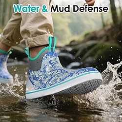 Kalkal Men's Deck Boots, Waterproof Fishing Rain