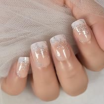 Amazon.com: Uñas postizas cuadradas cuadradas cuadradas con ...