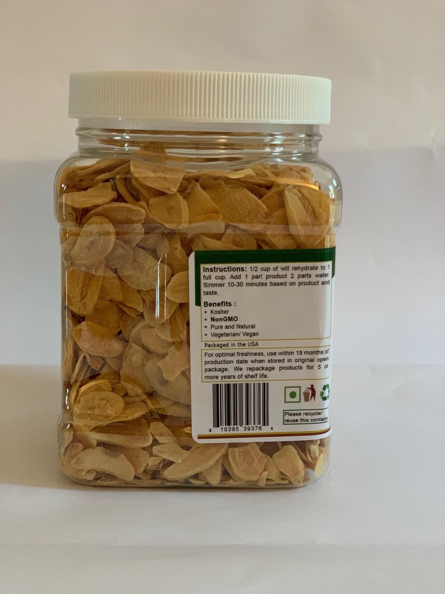 Dried Sliced Garlic Quart Jar, 12 oz.