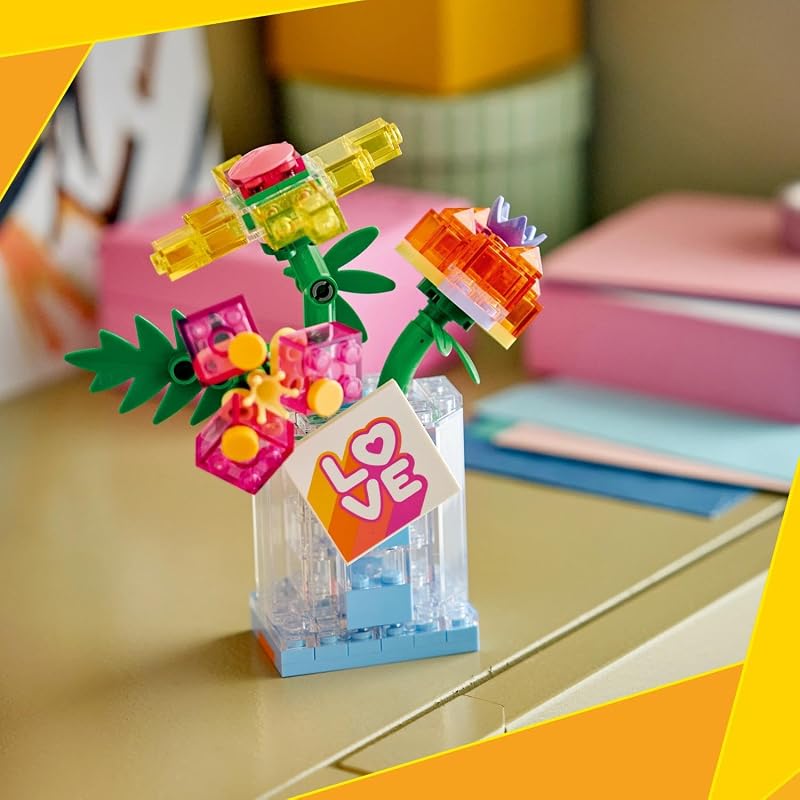 Creator 3-en-1 Flacon de Parfum au Décor Floral - Jouet - Maquette se Transformant en Vase avec Fleurs ou Smoothie - Décoration de Chambre d'enfant DIY - Cadeau Fille ou Garçon dès 8 Ans 31383