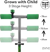 Zinc Two Wheeled Explorer Kids Scooter Folding Light Up Wheels 3+ view 2
