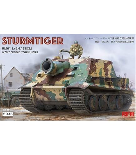 Amazon.com: Rye Field Model 1:35 Sturmtiger Sturmmorser Tiger with