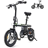 isinwheel Electric Bike for Adult 500W Motor, 20 mph Folding Ebike, 14"/16"/20" Adult Electric Bicycles with Smart Uphill, 28