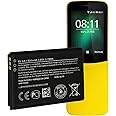 WUHAO BV-6A Replacement Battery Upgraded for Nokia 8110 TA-1071 TA-1067 TA-1059 TA-1048 TA-1295 2720V Battery 1500mAh