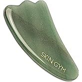 Skin Gym Jade Gua Sha Sculpty Tool, Green Jade Crystal Contouring and Sculpting Beauty Tool