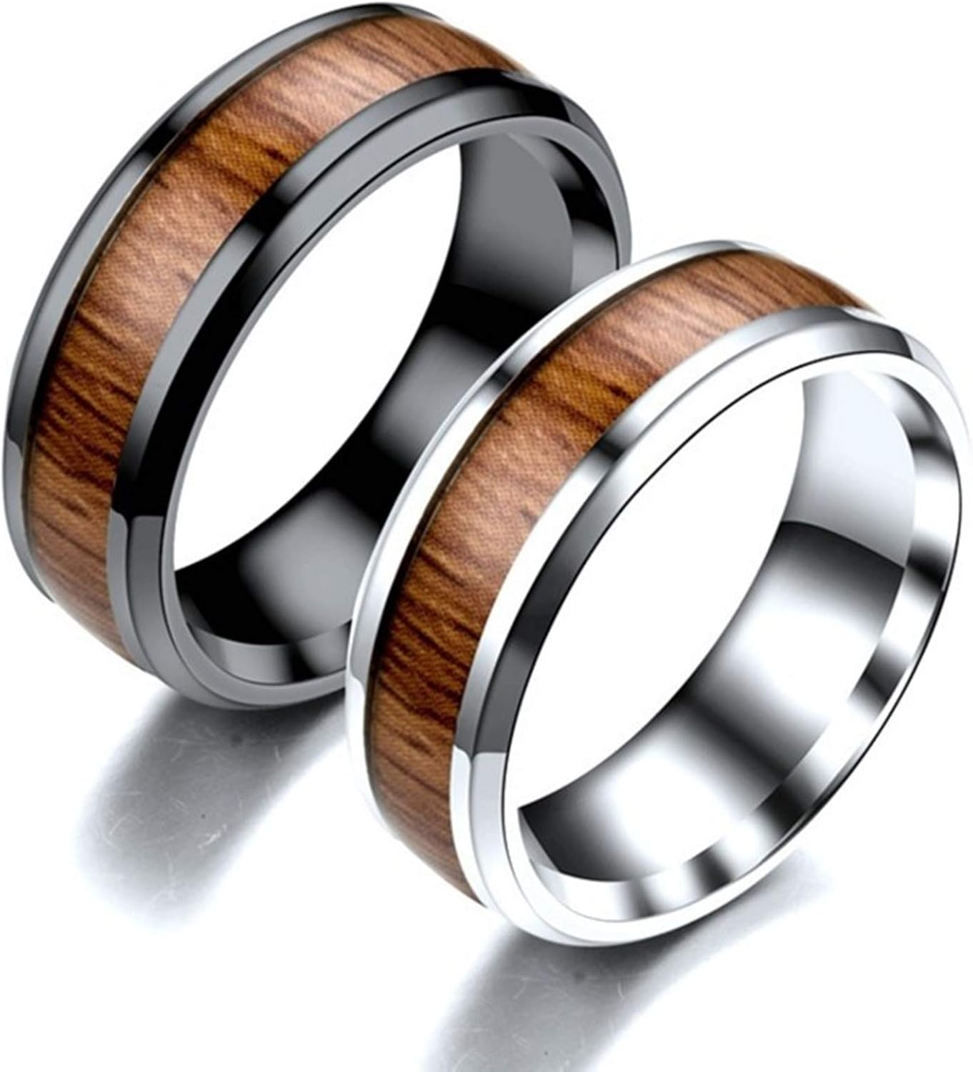 Ubestlove Matching Rings for Best Friends Ring with Wooden Rings for