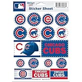 MLB Chicago Cubs Vinyl Sticker Sheet, 5" x 7"