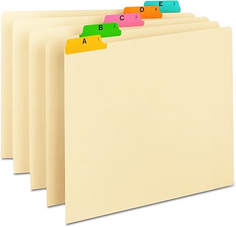 Amazon Com Smead Heavyweight File Guides Multi Colored Fused