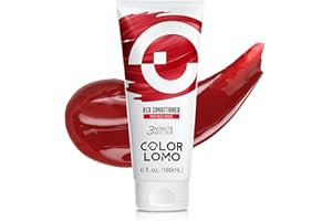 COLORLOMO Color Depositing Conditioner - 6 oz Semi Permanent Hair Color with Shea Butter & Almond Oil- Color Conditioner Depositing Hair Mask - Vegan, Paraben, Ammonia & Sulfate Free - Red