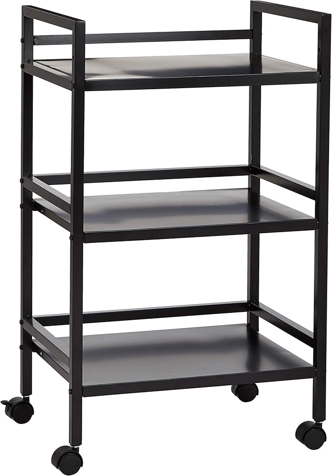 AmazonBasics 3Tier Metal Rolling Cart Amazon.co.uk Kitchen & Home