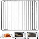 Smart Oven Rack for Breville Air Fryer Countertop Oven BOV845BSS, 14''×11.6'' Stainless Steel Air Fryer Accessories Replacement Parts Roasting Steamer Grill Racks Baking Tray，Dishwasher safe