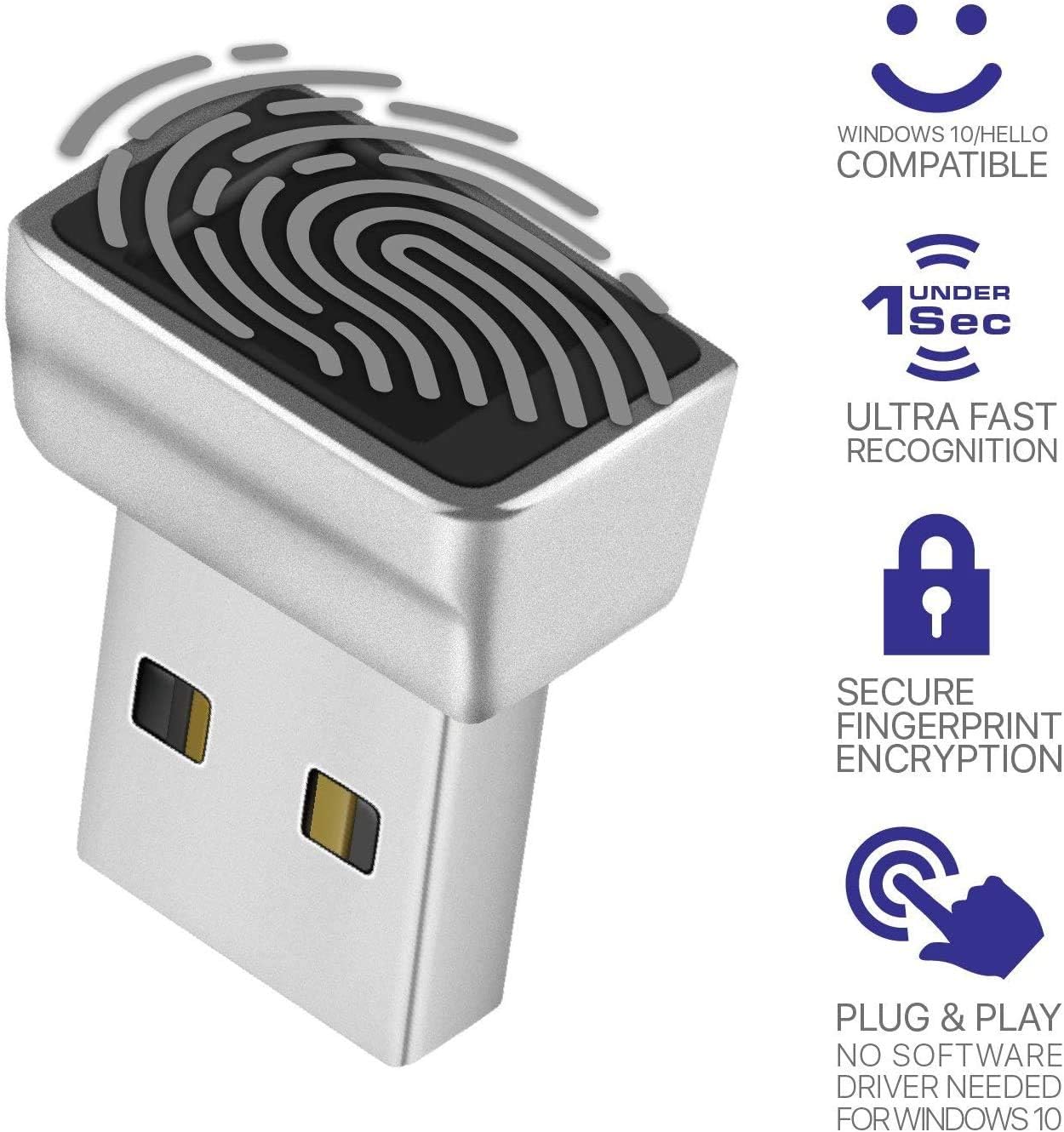 TNP Nano USB Fingerprint Reader for Windows 10/11 Hello - Image 3
