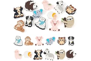 Silicone Focal Beads Silicone Bead Rubber Loose Spacer Beads for Pens Keychain Making Lanyard Necklace Jewelry Accessories Ha