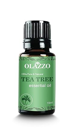 Olazzo Tea Tree Essential Oil Pure & Natural Therapeutic Grade Organic, For Skin, Hair, Face, Acne (15ml)