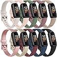 10 Pack Fitbit Inspire 3 Bands - Soft Silicone Adjustable Sport Replacement Straps for Women & Men
