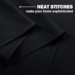 NICETOWN Black Small Window Curtains - Thermal
