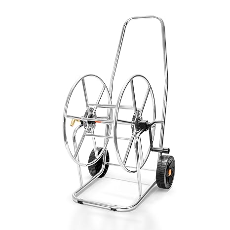 Unbekannt Metall Schlauchwagen Stahlrohr verzinkt für 80 m - 3/4'' Schlauch BL-MSW80-3/4