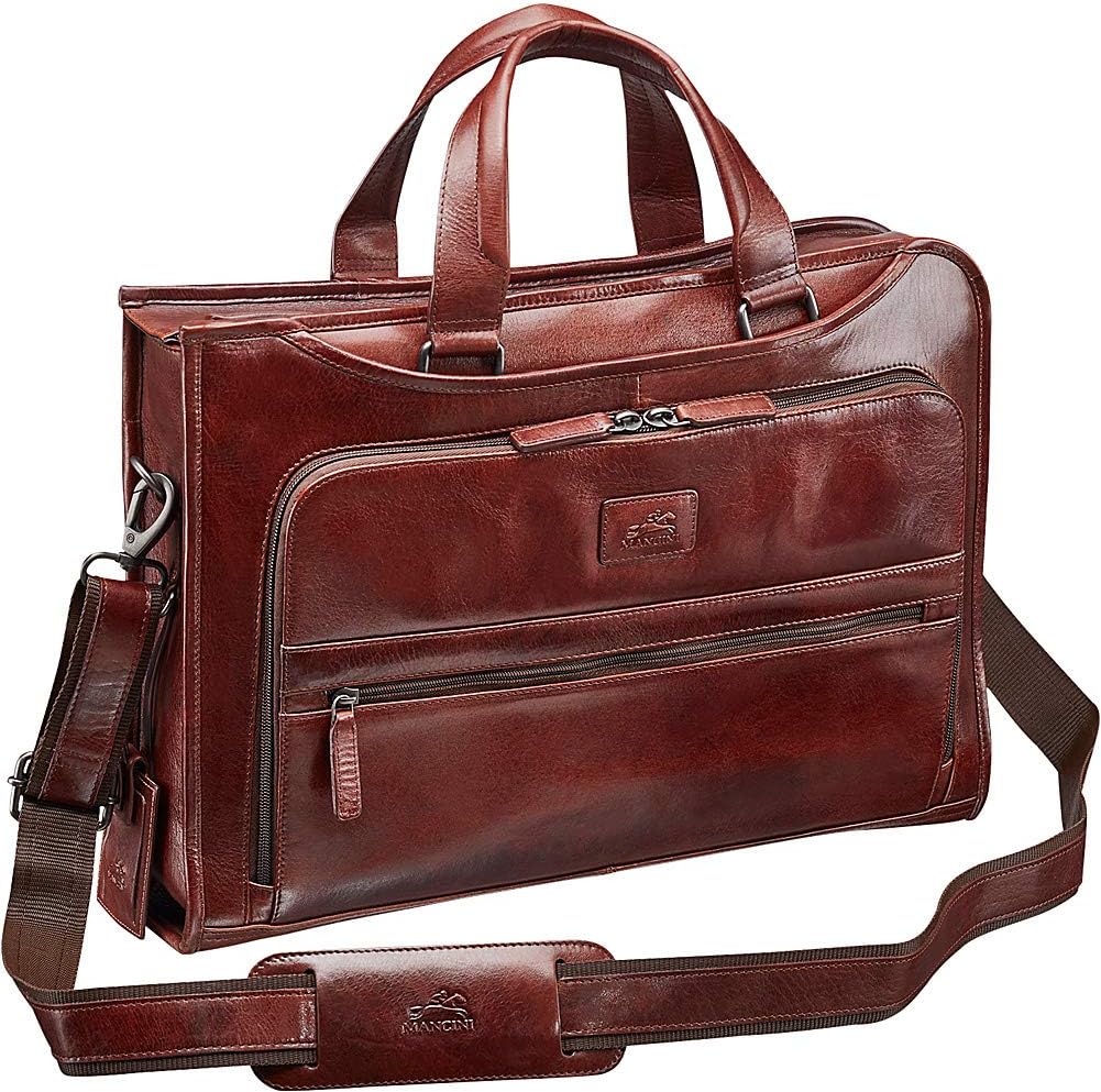 mancini leather briefcase
