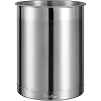 KSENDALO Kitchen Utensil Holder Countertop, Stainless Steel Utensil Holder for Counter with Weighted Base for Silverware Uten