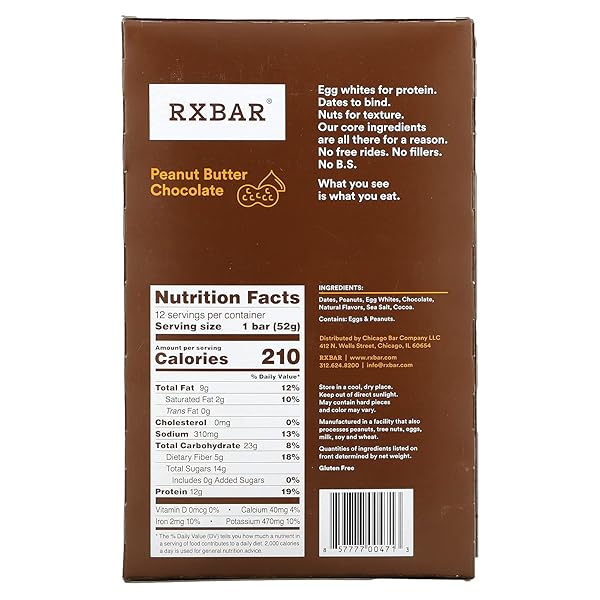 RXBAR PROTEIN BAR CHOCOLATE PEANUT BUTTER, 1.83 OZ