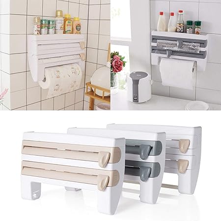 St Llion 4 In 1 Kitchen Roll Dispenser Cling Film Tin Foil Towel