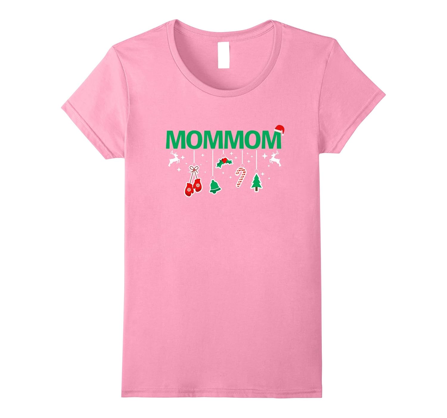 Womens Celebrate this Christmas with Mommom Xmas T Shirt-ANZ