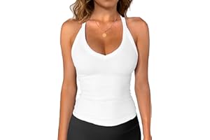 iGENJUN Workout Tops for Women Racerback Basic Tank Summer 2025 Camisole V Neck Slim Fit Ribbed Sleeveless