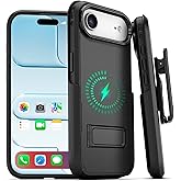 MOTIVE for iPhone 17 Air Case with Belt Clip, Rugged Dual-Layer, Shockproof 17 iPhone Air Holster case Belt Clip, Slim Wireless Charging Compatible, Durable Kickstand, 6.5” | Ranger v2 Series
