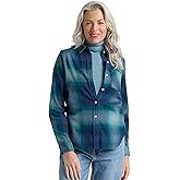 Pendleton Women's Relaxed Flannel Shirt, 100% Soft Cotton Long Sleeve