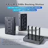 HotTopStar 4 Bay NVME SATA M.2 SSD Docking Station USB C 10Gbps Aluminum view 2
