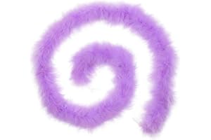 HANDY LIDY 72" Long Fluffy Marabou Feather Boa for Women DIY Craft Home Decor 30g